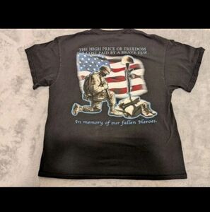 Fallen Heroes Graphic T Shirt Men's Size Large Patriotic Black